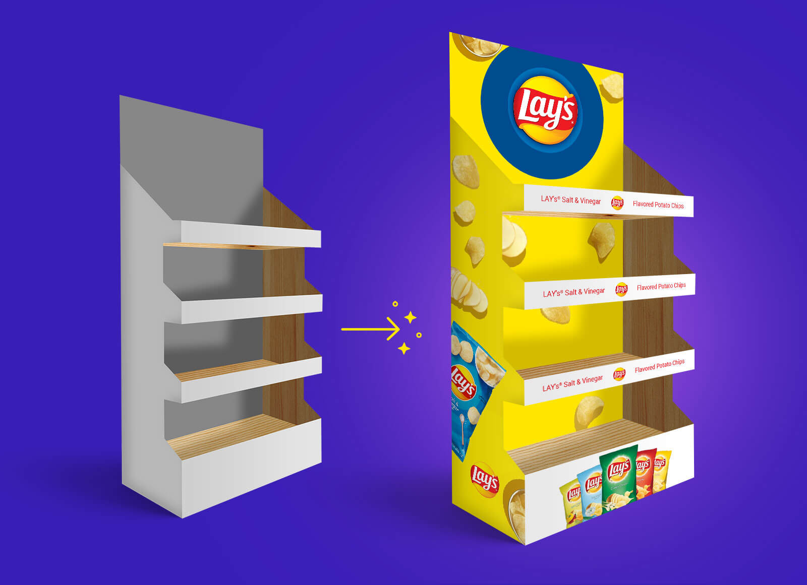 Free In-Store Product Rack Display Stand Mockup PSD - Good Mockups